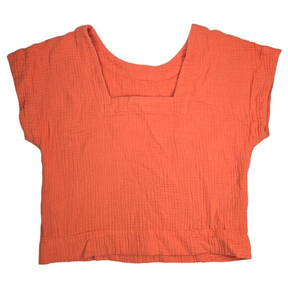 Madewell | Crinkley Short Sleeve with Square Back | Small - Picture 3 of 4